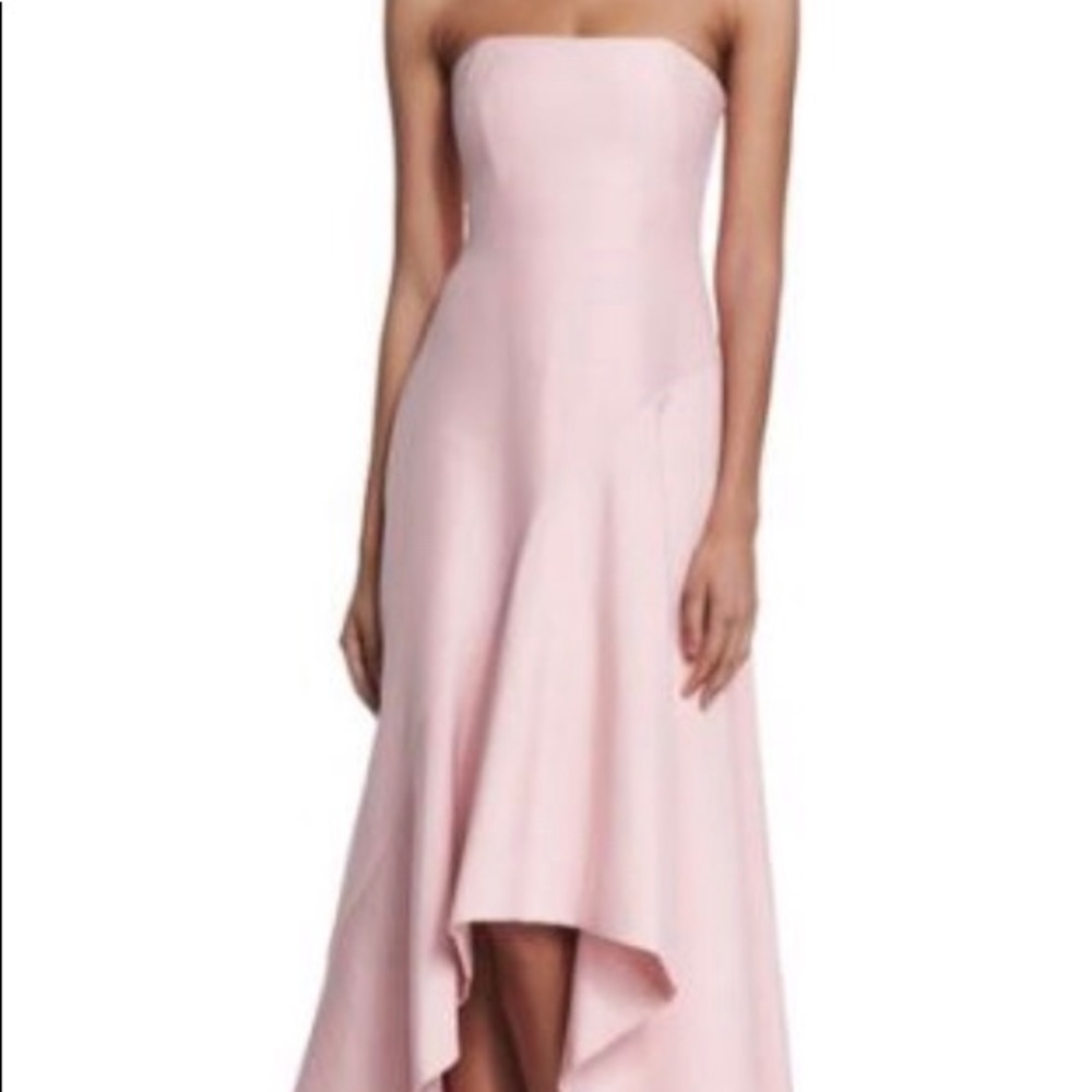 Halston Heritage Pink high-low gown